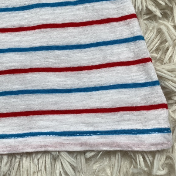Loft Sleeveless Striped Tee ๐ White Red & Blue - Picture 8 of 10